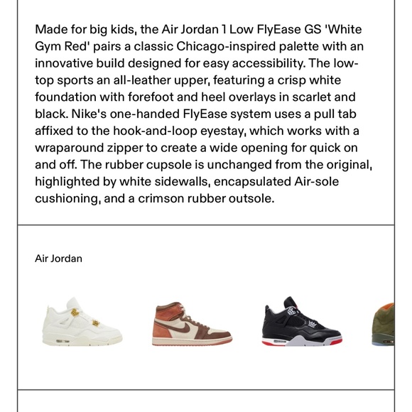 Air Jordan 1 low FlyEase ‘GS - Picture 6 of 6